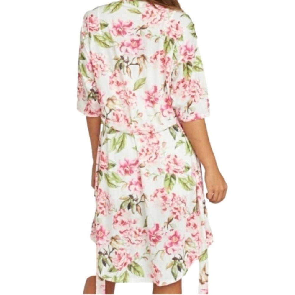 SHOW ME YOUR MUMU Garden of Blooms Robe White/Pink/Green Women's OS - Picture 6 of 8